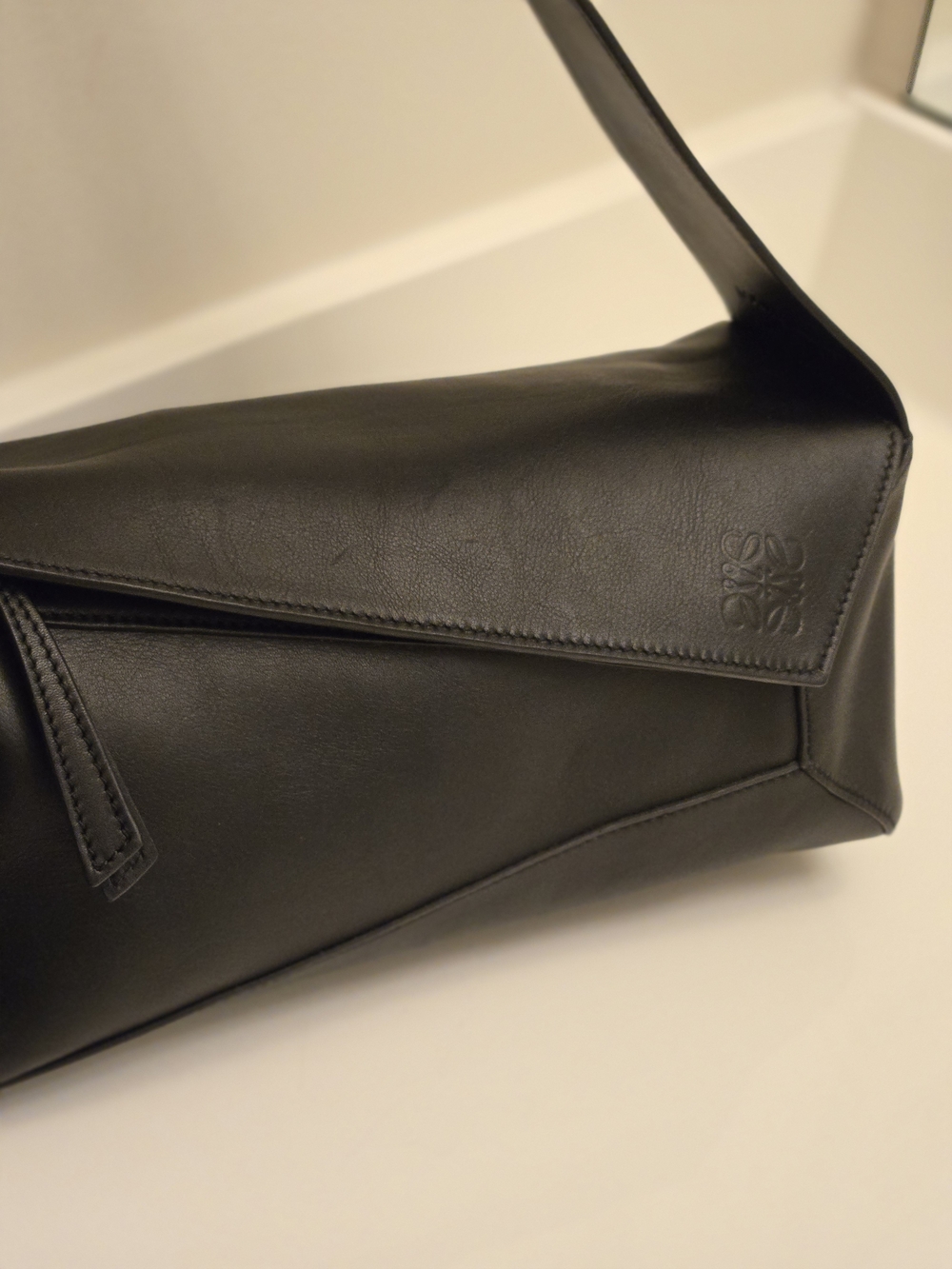 Loewe Black Puzzle Leather Shoulder Bag